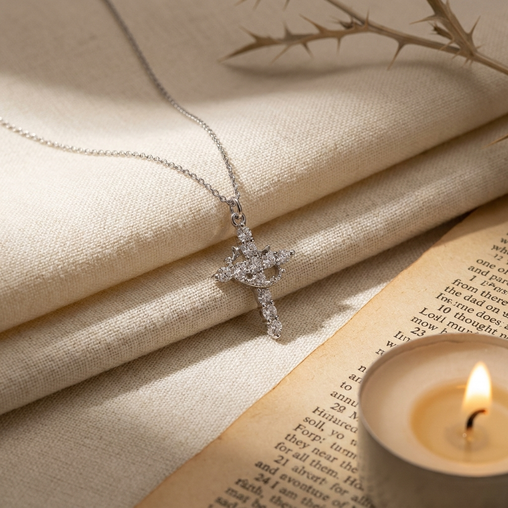 Cross & Crown Necklace