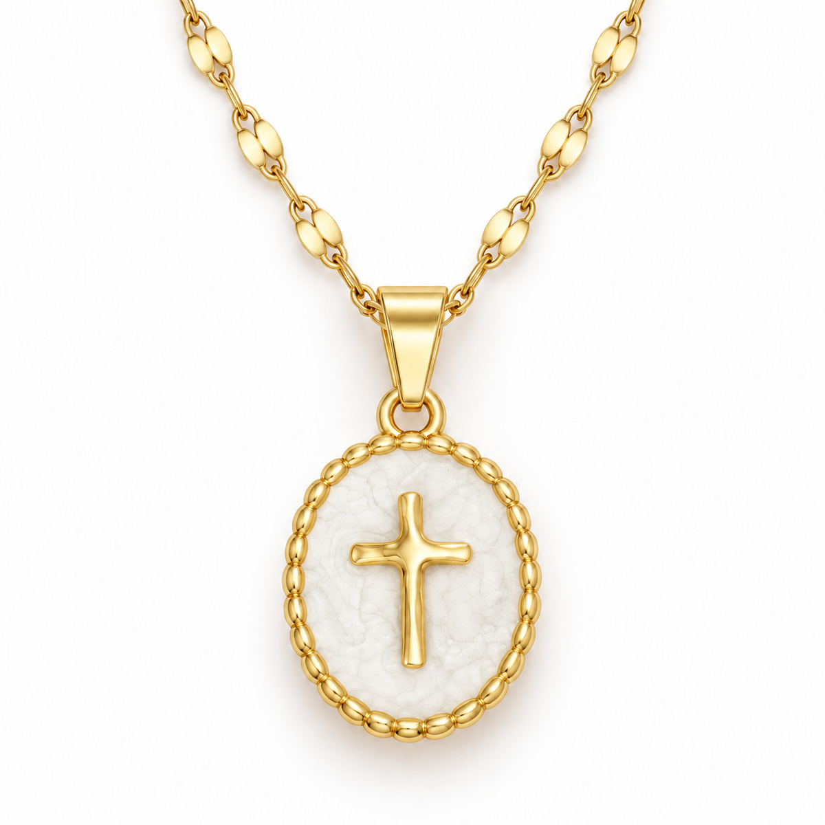 Cross Enamel Necklace