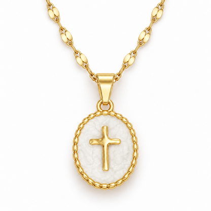 Cross Enamel Necklace