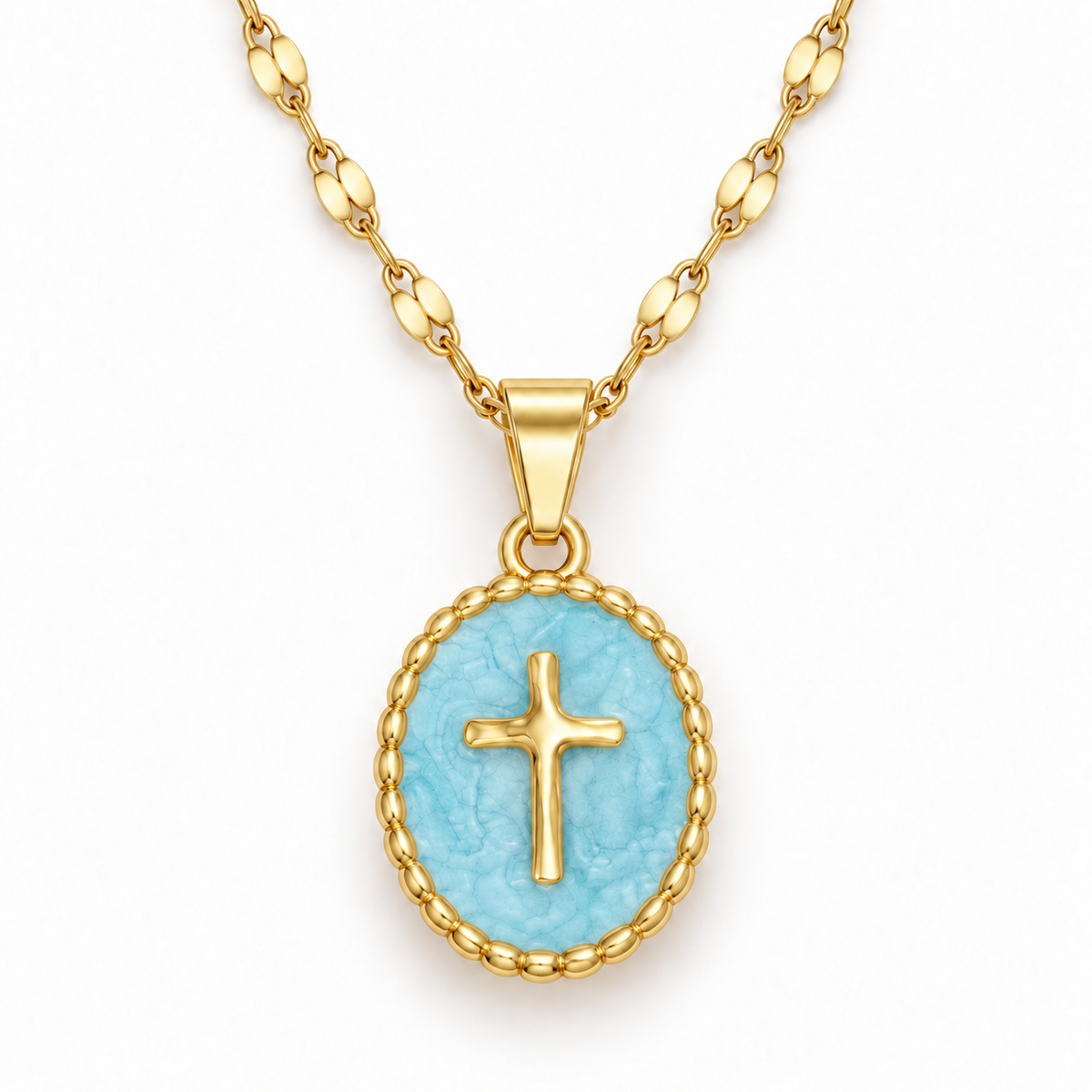 Cross Enamel Necklace