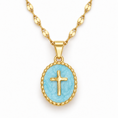Cross Enamel Necklace