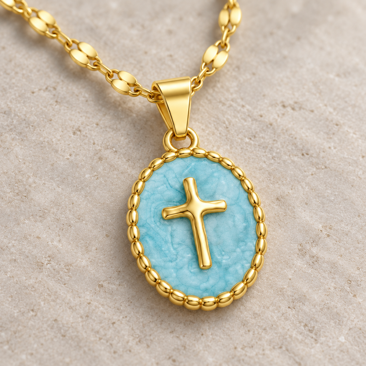 Cross Enamel Necklace