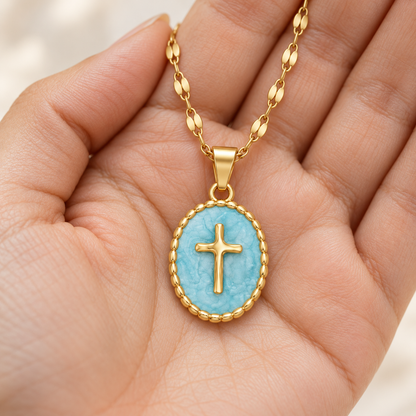 Cross Enamel Necklace