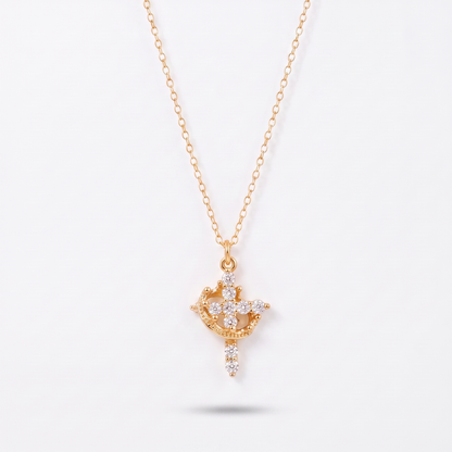 Cross & Crown Necklace