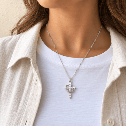 Cross & Crown Necklace - Sunday&Stone