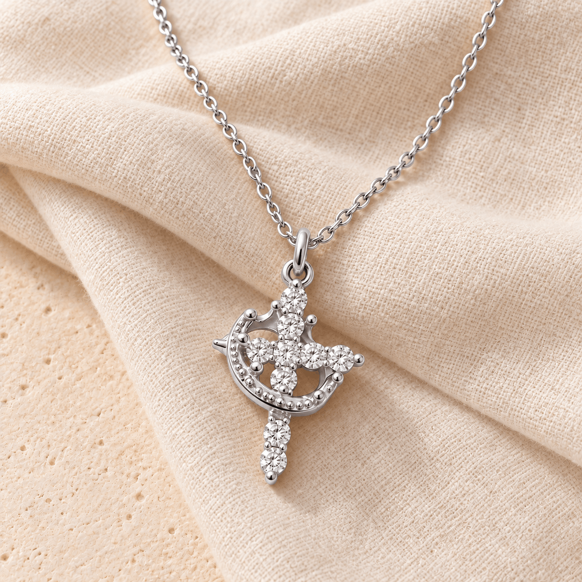 Cross & Crown Necklace - Sunday&Stone