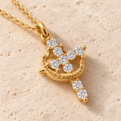 Cross & Crown Necklace - Sunday&Stone