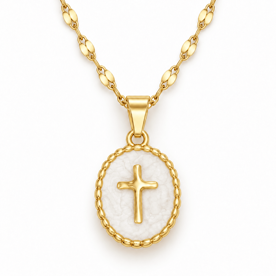 Cross Enamel Necklace - Sunday&Stone