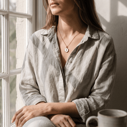Cross Inside Pearls Necklace - Sunday&Stone