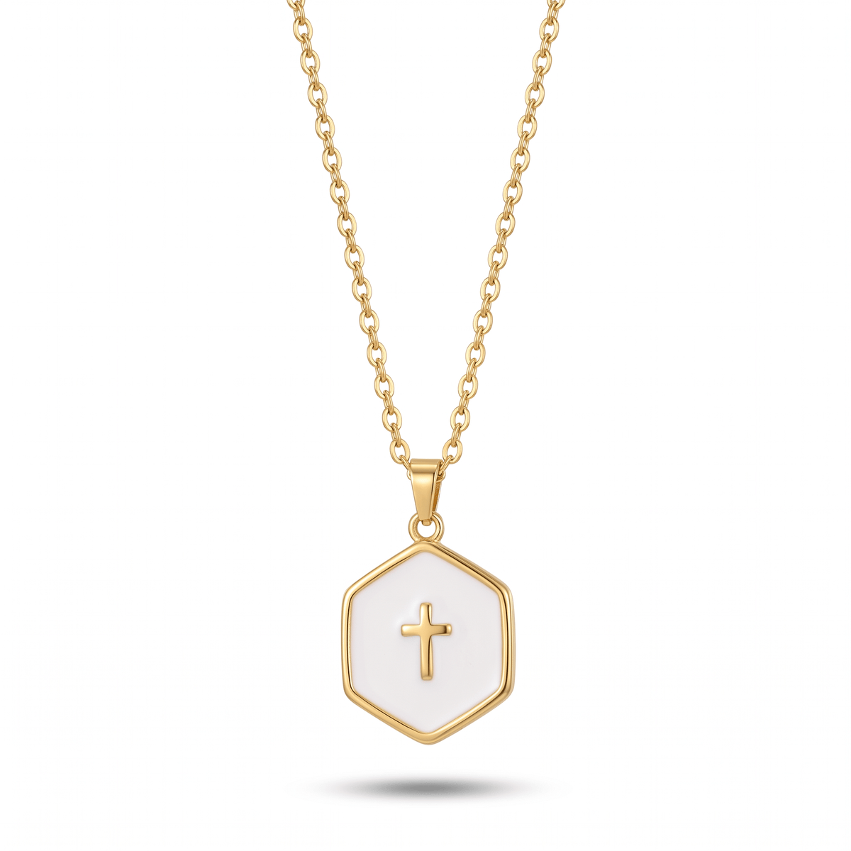 Cross Inside Pearls Necklace - Sunday&Stone