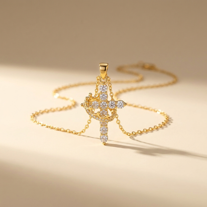 Cross & Crown Necklace