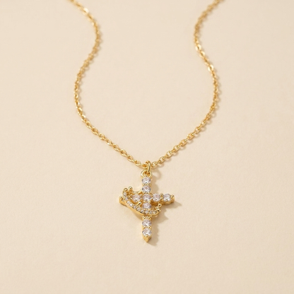 Cross & Crown Necklace