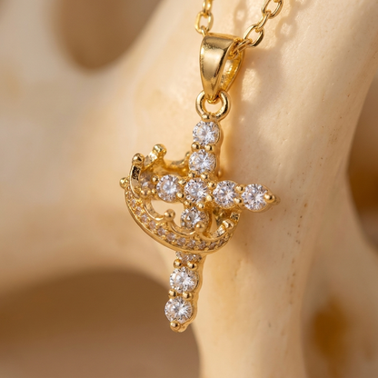 Cross & Crown Necklace