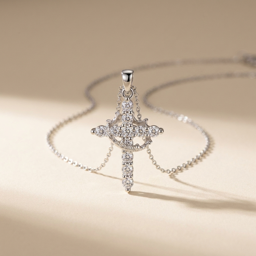Cross & Crown Necklace