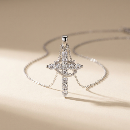 Cross & Crown Necklace