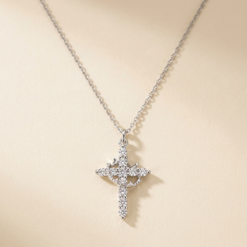 Cross & Crown Necklace
