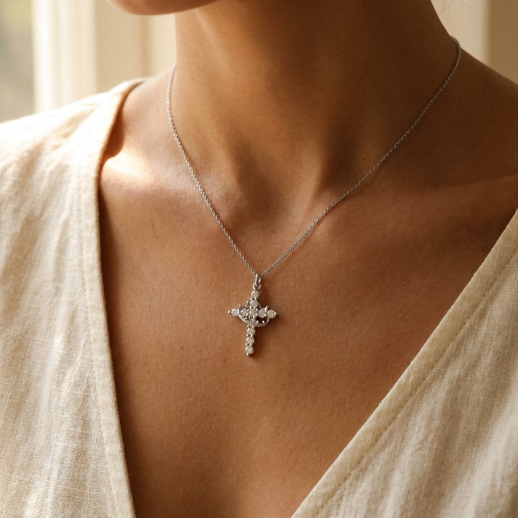 Cross & Crown Necklace