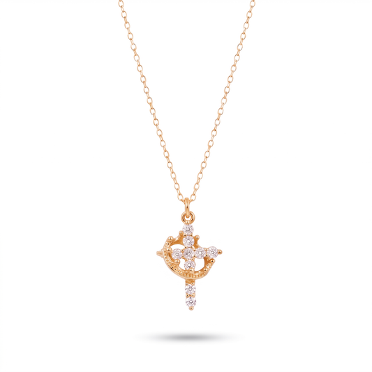 Cross & Crown Necklace