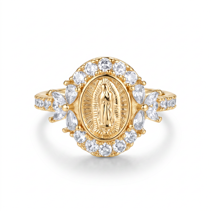 Virgin Mary Emblem Ring