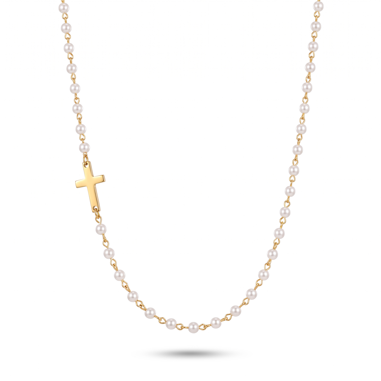 Cross & Pearls Necklace