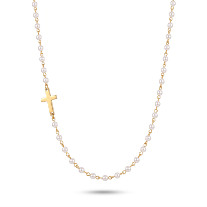 Cross & Pearls Necklace