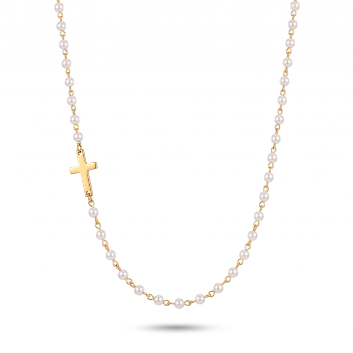 Cross & Pearls Necklace