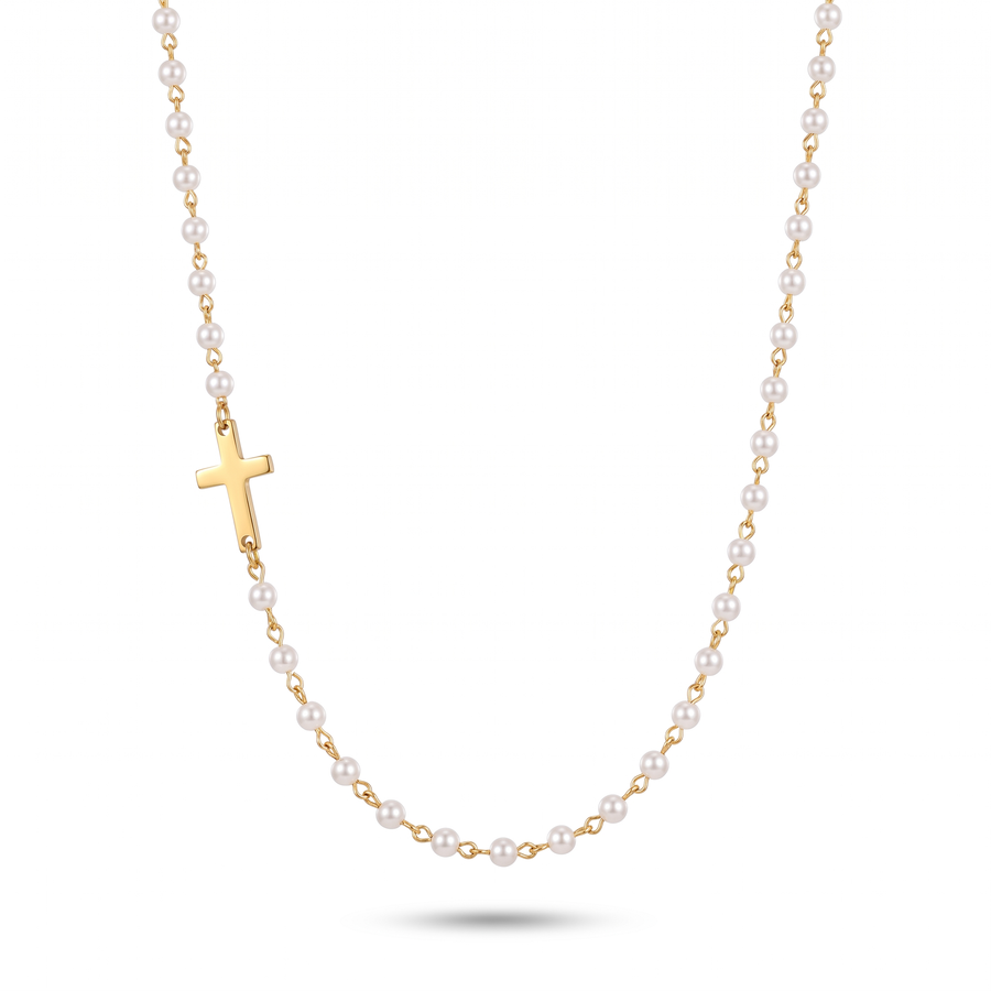 Cross & Pearls Necklace