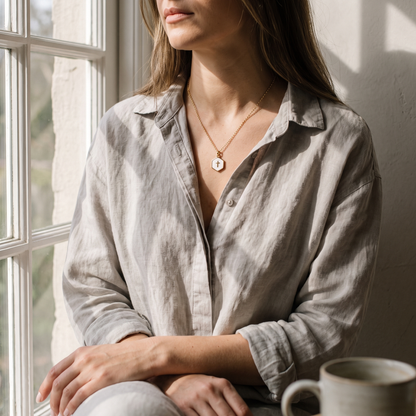Cross Inside Pearls Necklace