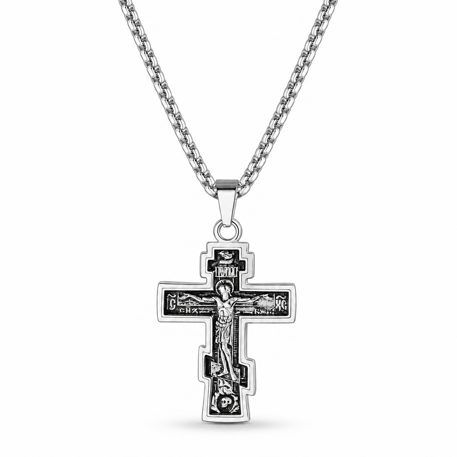 Russian Orthodox Cross Necklace - Sunday&Stone