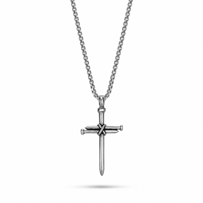 Three Nails Cross Necklace - Sunday&Stone