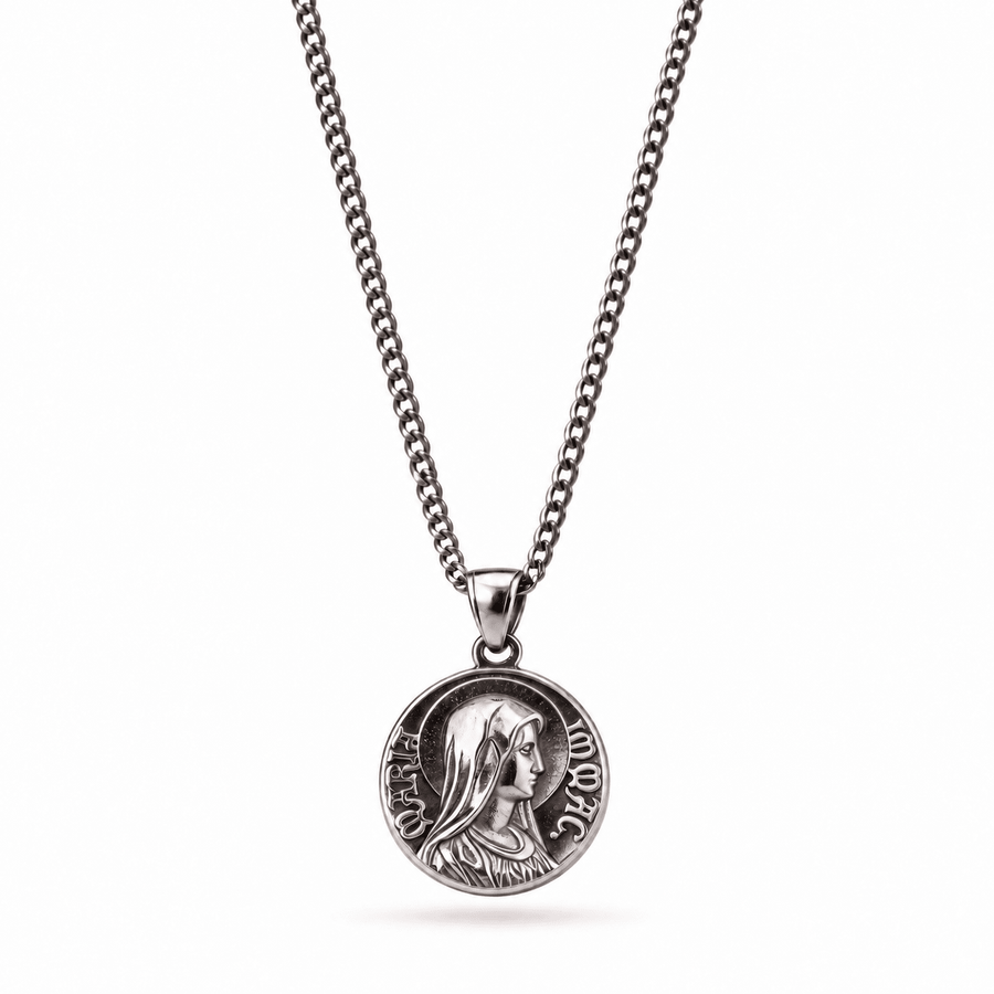 Virgin Mary Quarter Necklace - Sunday&Stone